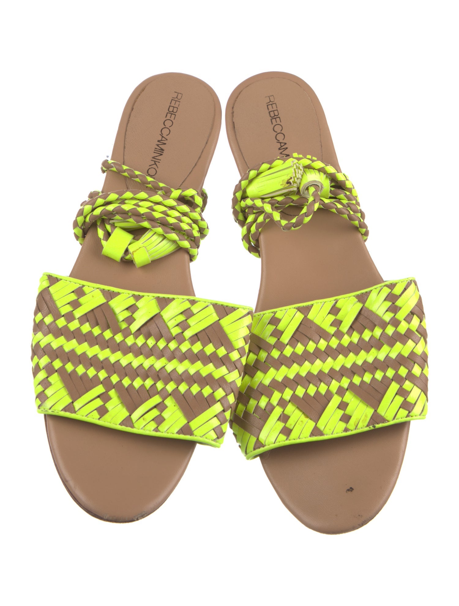 Rebecca Minkoff Leather Colorblock Pattern Sandals