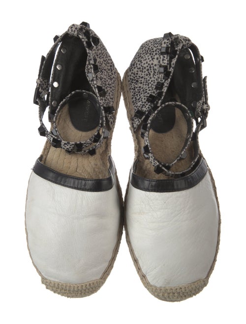 Rebecca Minkoff Leather Colorblock Pattern Espadrilles