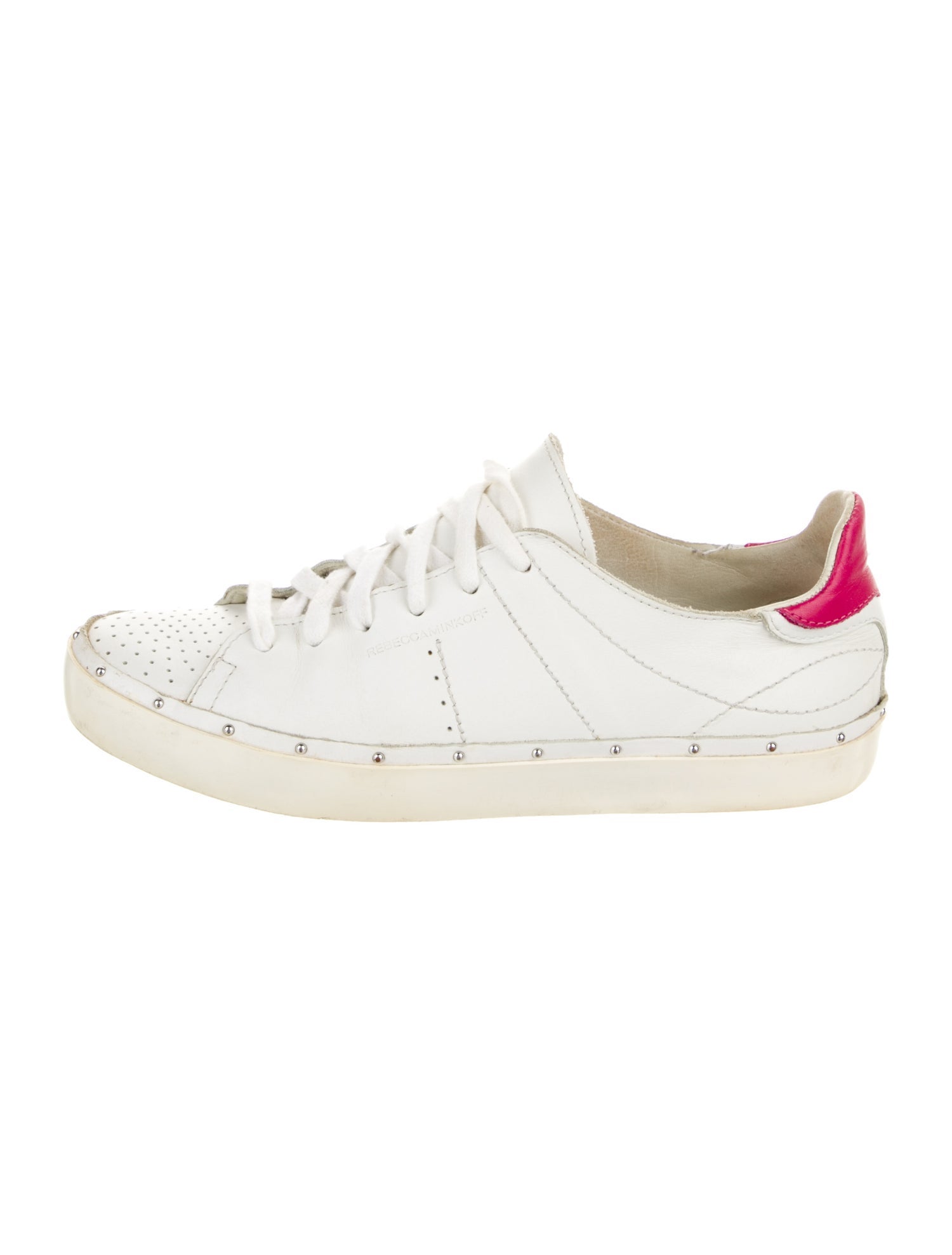 Rebecca Minkoff Leather Studded Accents Sneakers