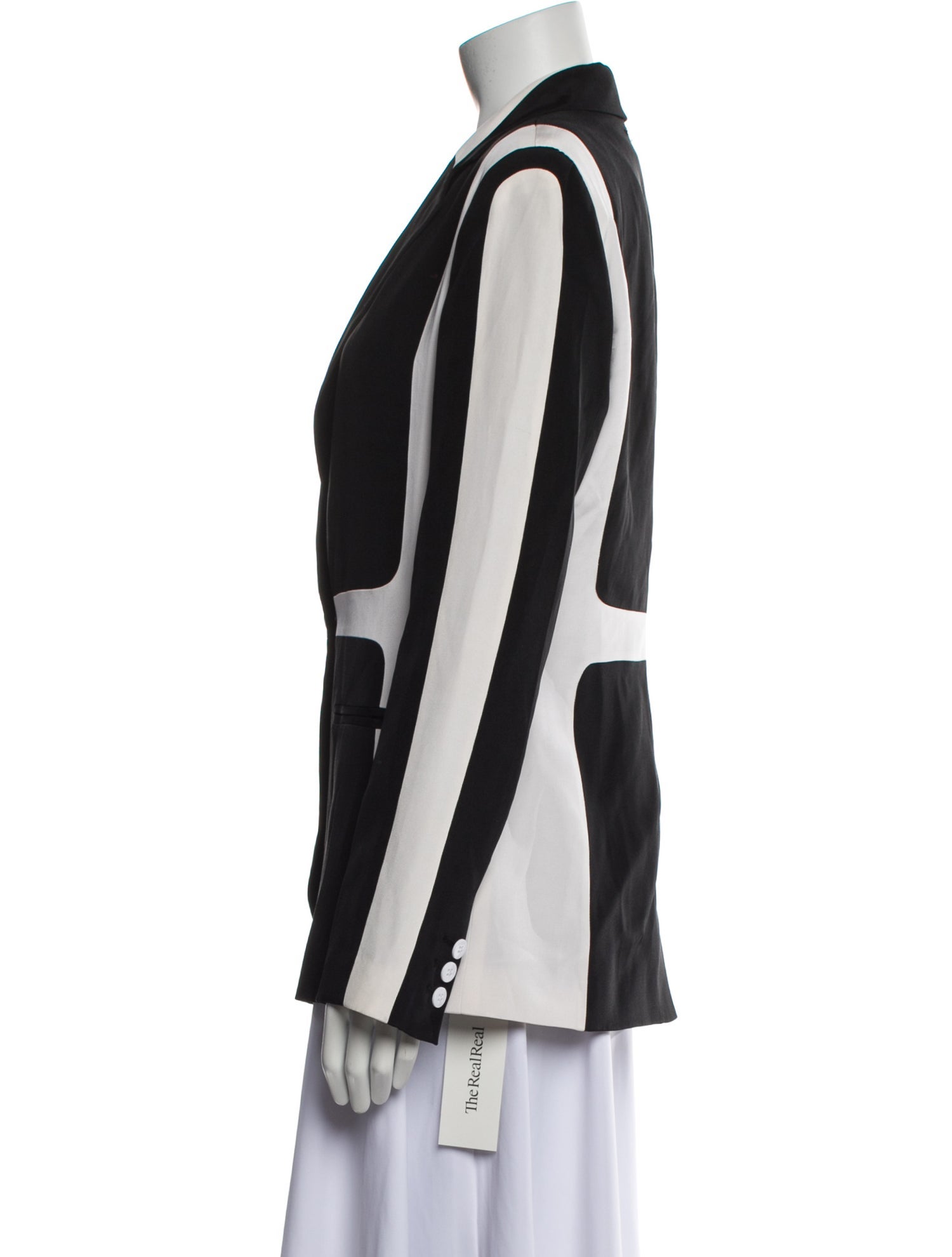 Rebecca Minkoff Silk Colorblock Pattern Blazer