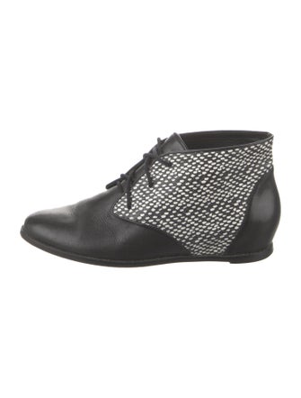 Rebecca Minkoff Leather Colorblock Pattern Lace-Up Boots