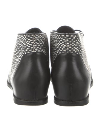 Rebecca Minkoff Leather Colorblock Pattern Lace-Up Boots