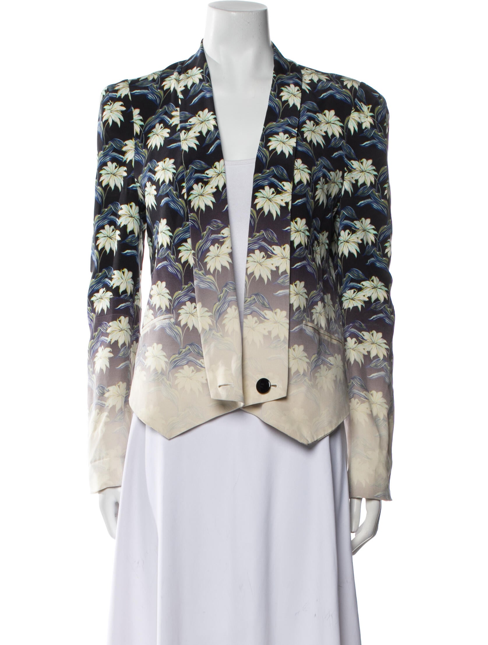 Rebecca Minkoff Silk Floral Print Blazer