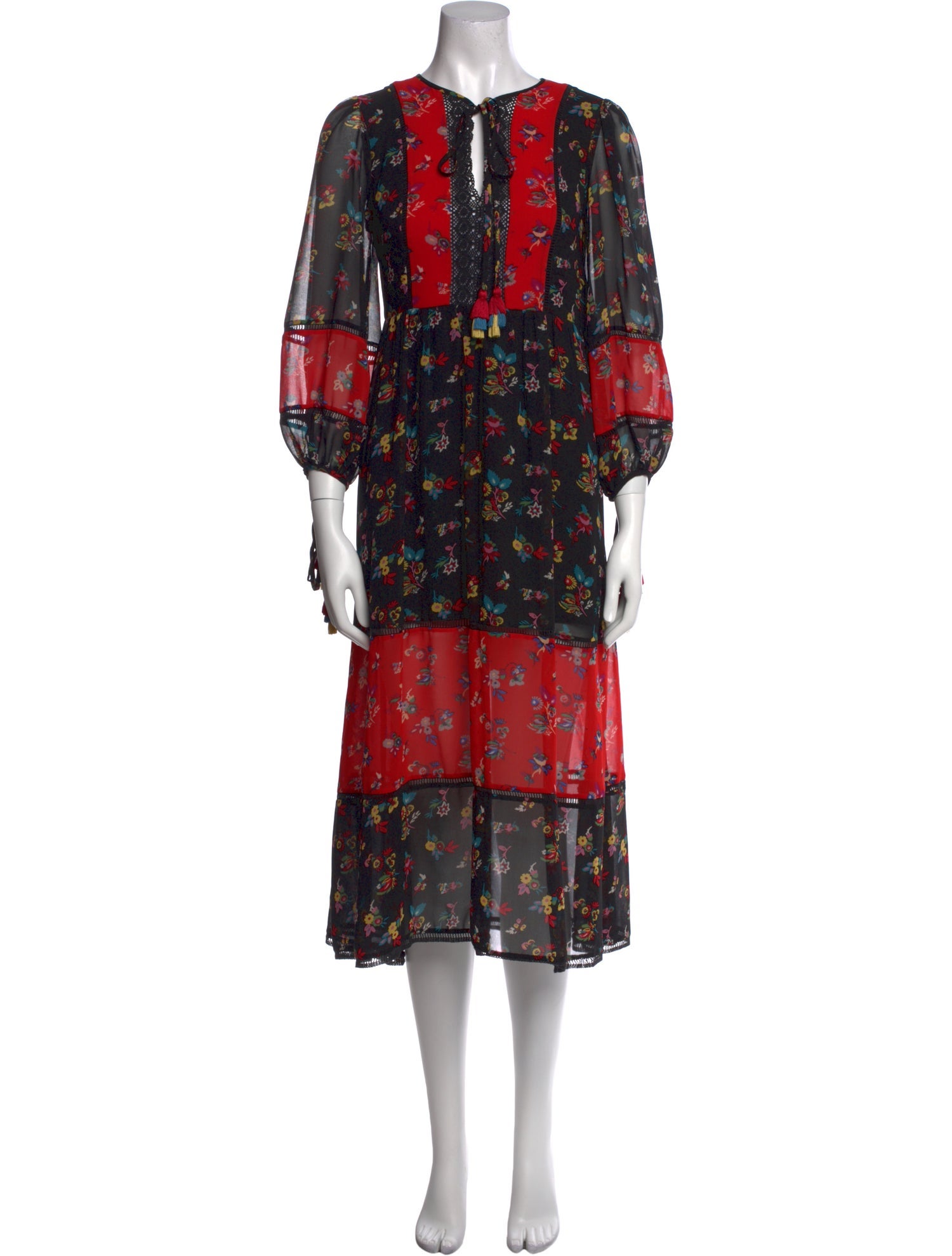 Rebecca Minkoff Floral Print Midi Length Dress