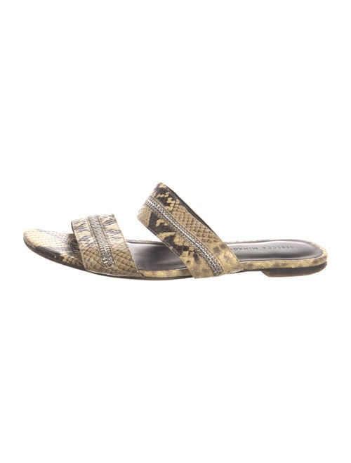 Rebecca Minkoff Leather Animal Print Slides