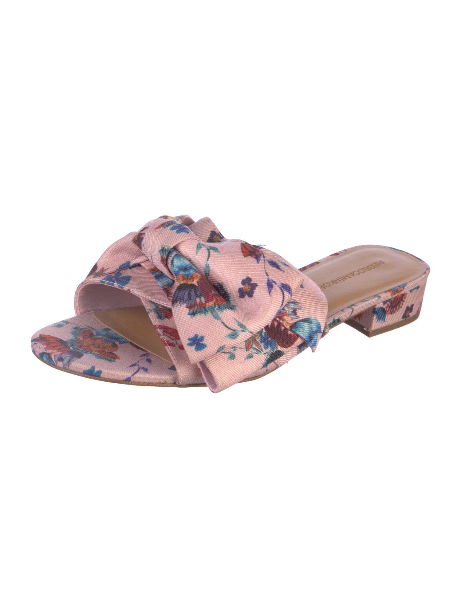 Rebecca Minkoff Floral Print Bow Accents Slides