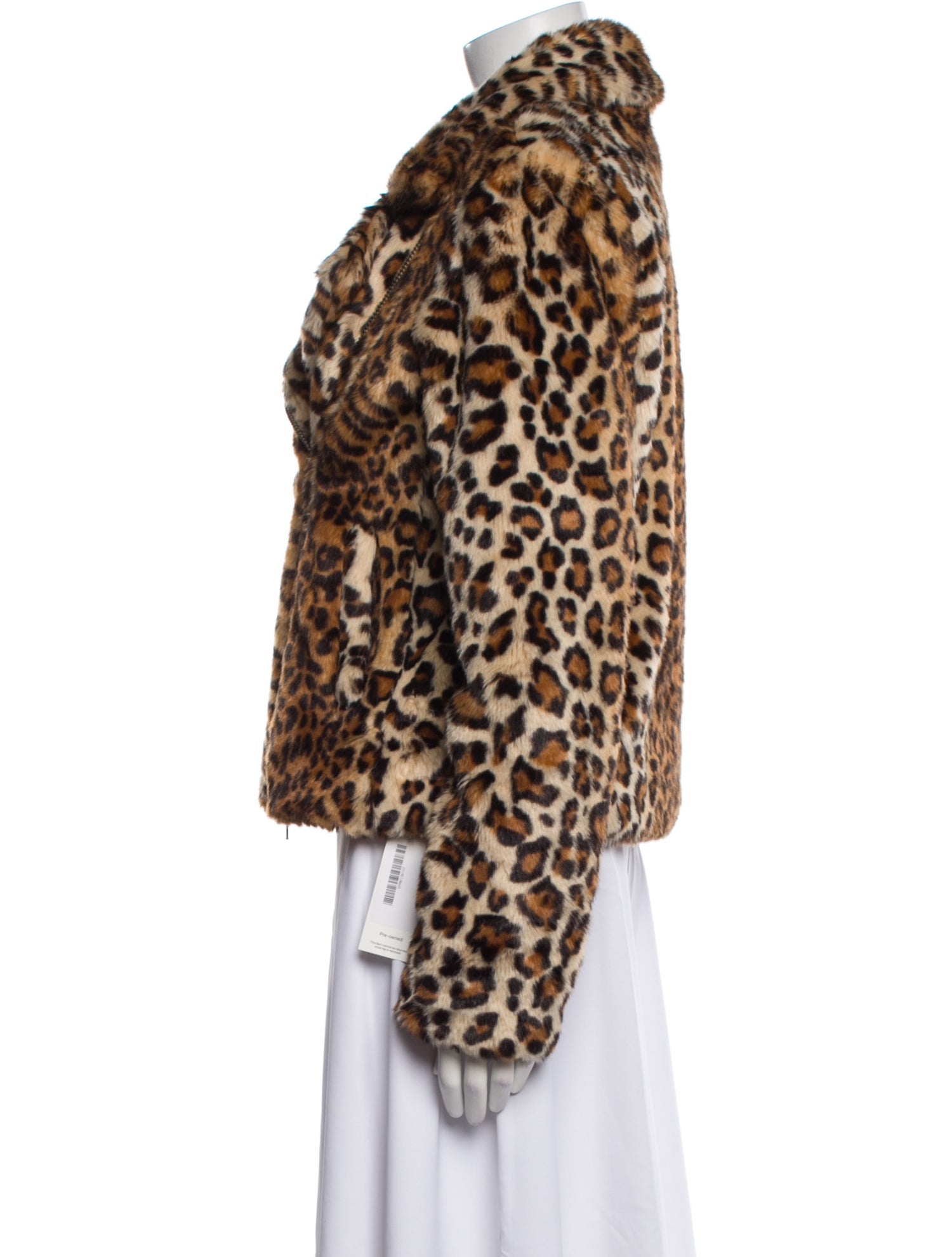 Rebecca Minkoff Faux Fur Animal Print Faux Fur Jacket