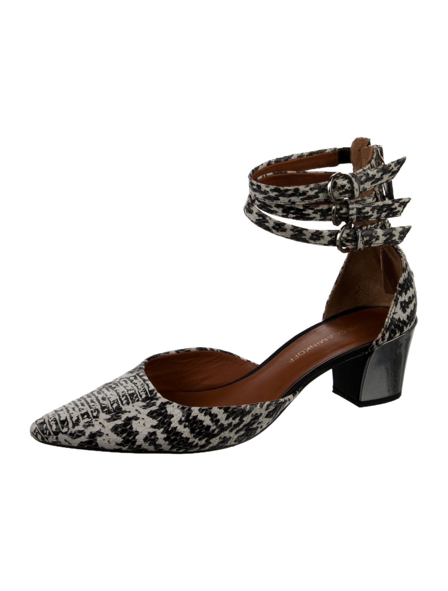 Rebecca Minkoff Leather Animal Print D'Orsay Pumps