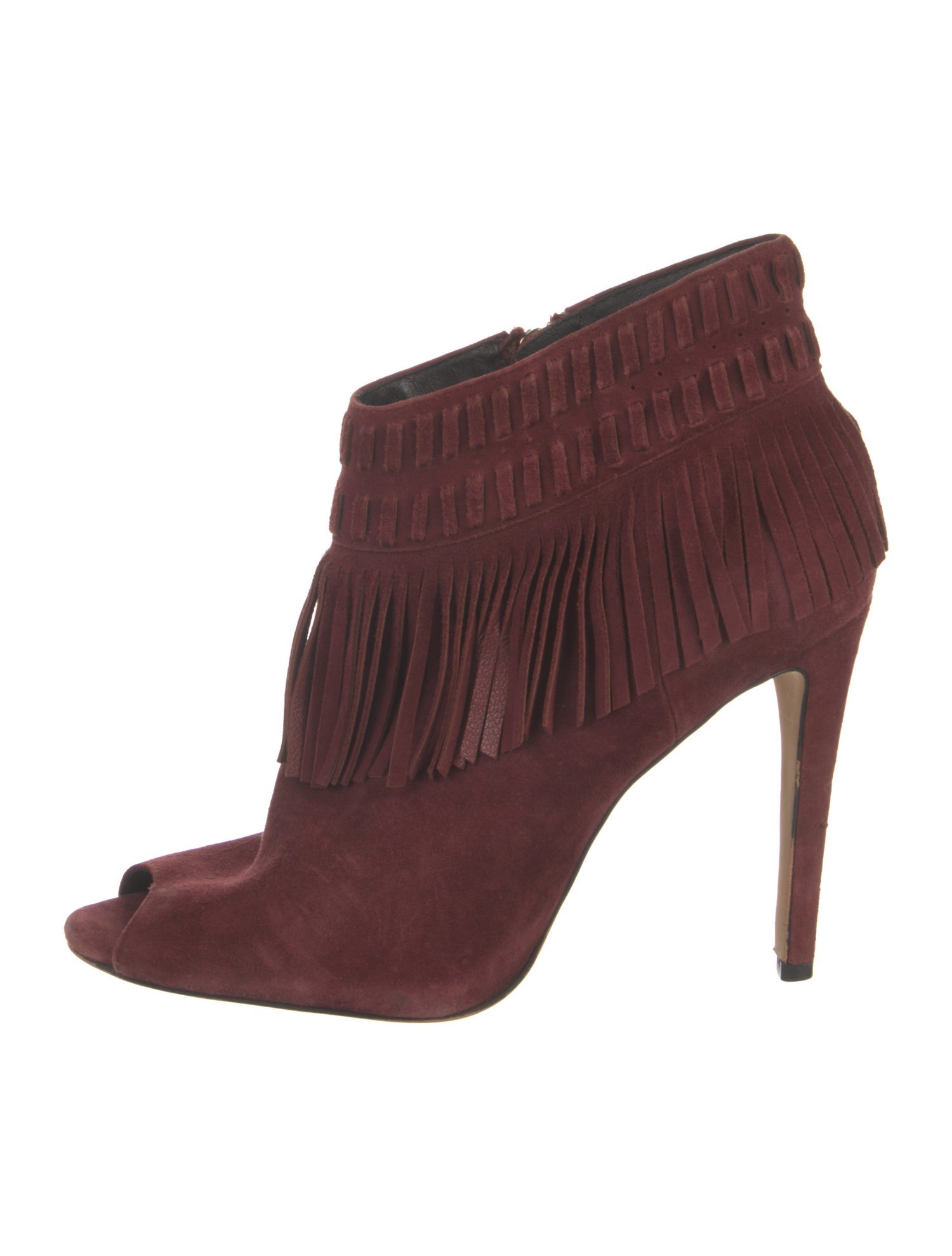 Rebecca Minkoff Suede Fringe Trim Accent Boots