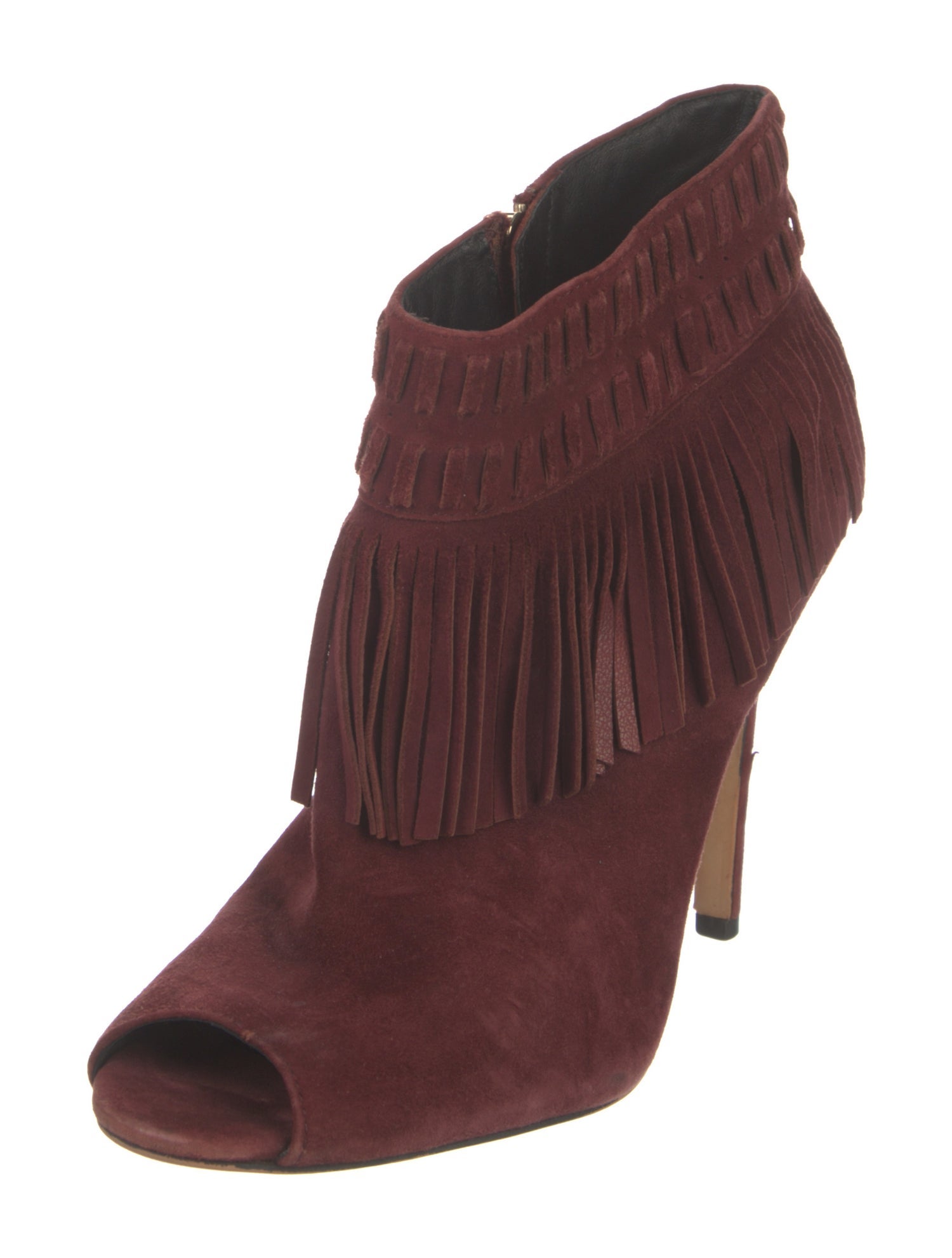 Rebecca Minkoff Suede Fringe Trim Accent Boots