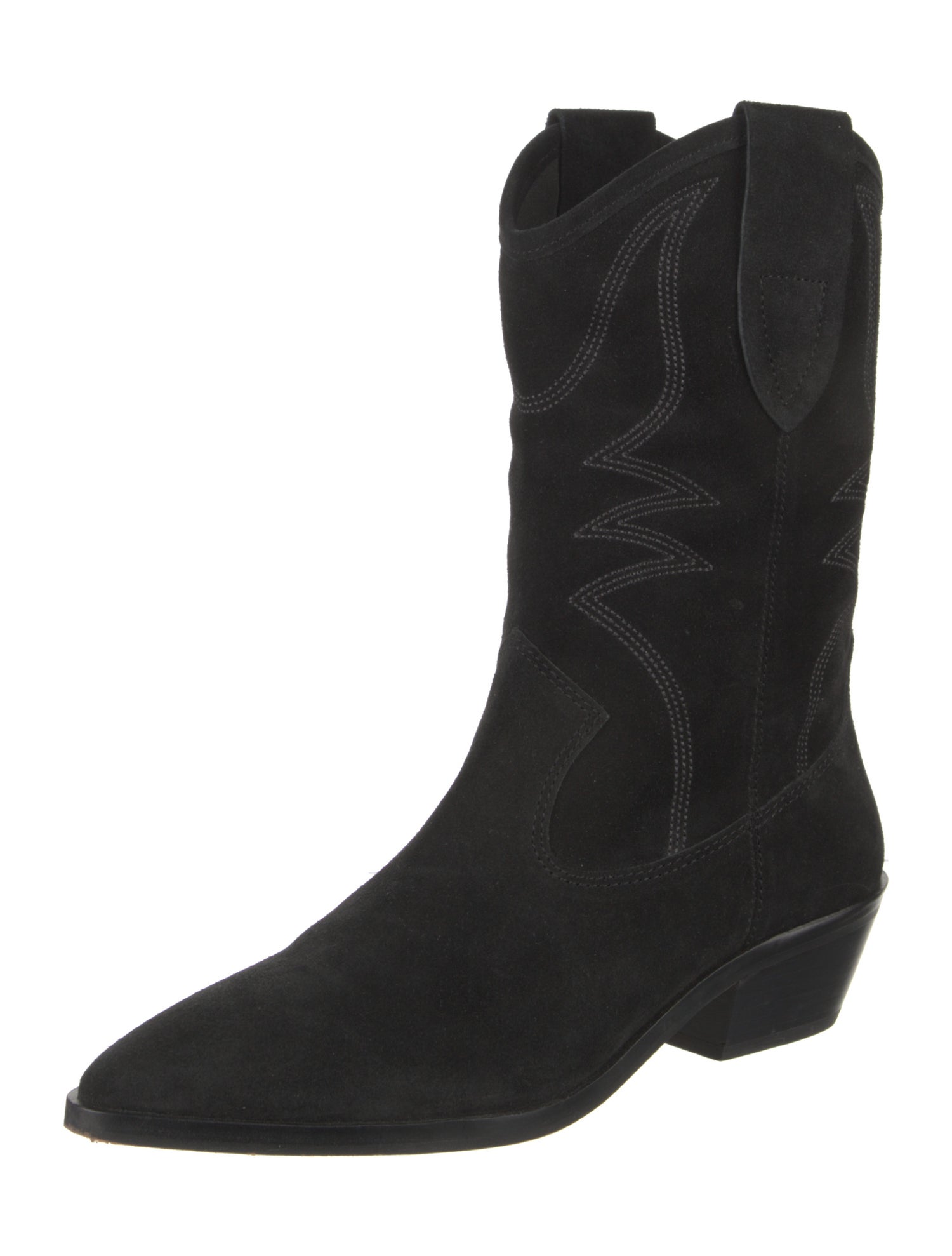 Rebecca Minkoff Suede Colorblock Pattern Western Boots