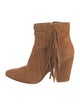 Rebecca Minkoff Suede Fringe Trim Accent Western Boots