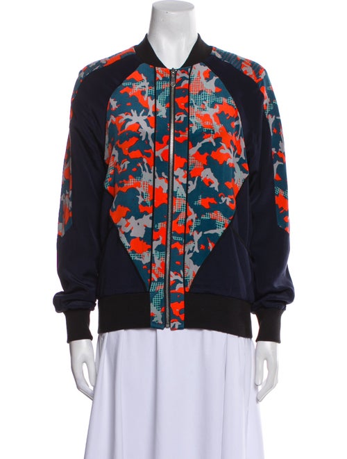 Rebecca Minkoff Silk Graphic Print Bomber Jacket