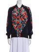 Rebecca Minkoff Silk Graphic Print Bomber Jacket