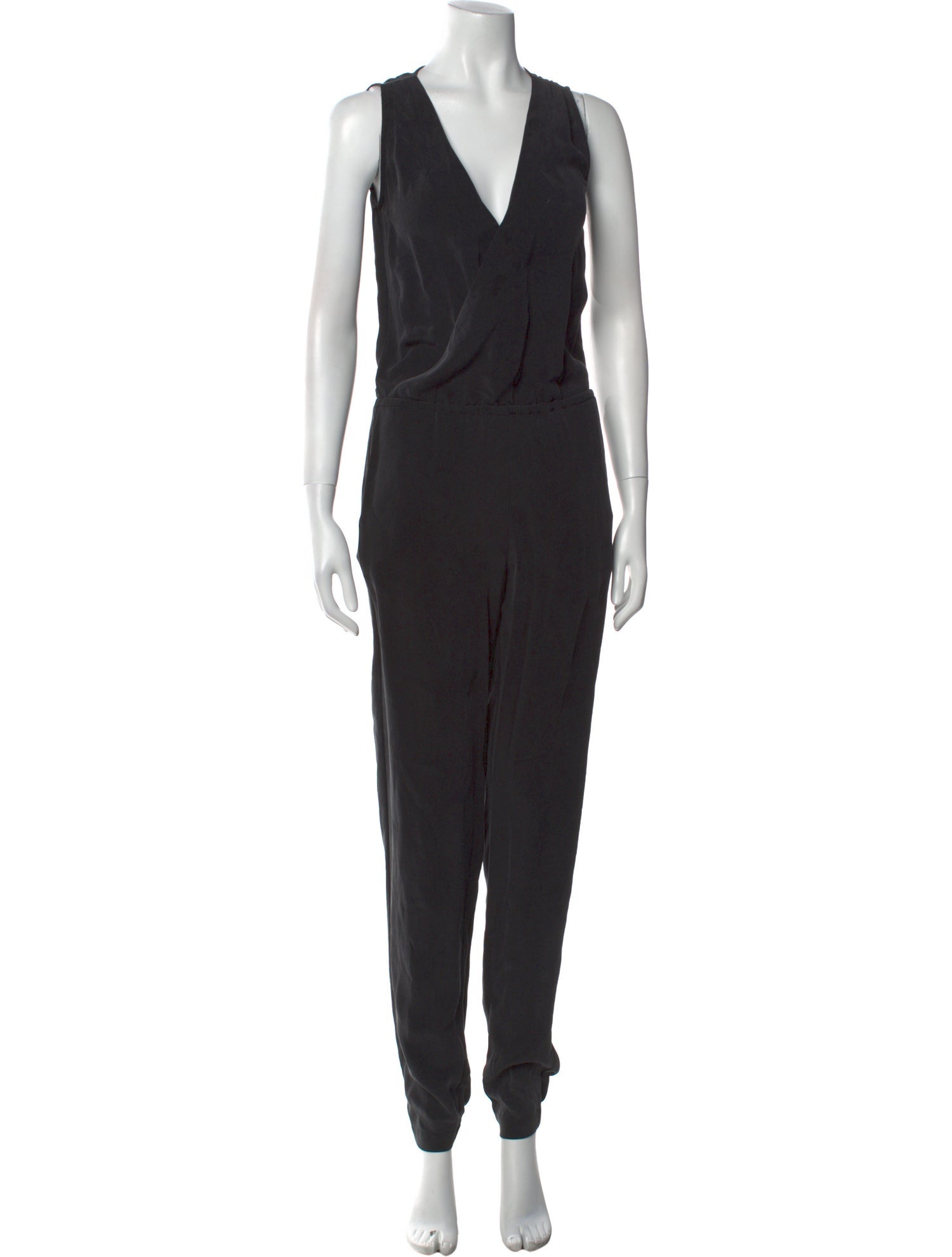 Rebecca Minkoff Silk V-Neck Jumpsuit