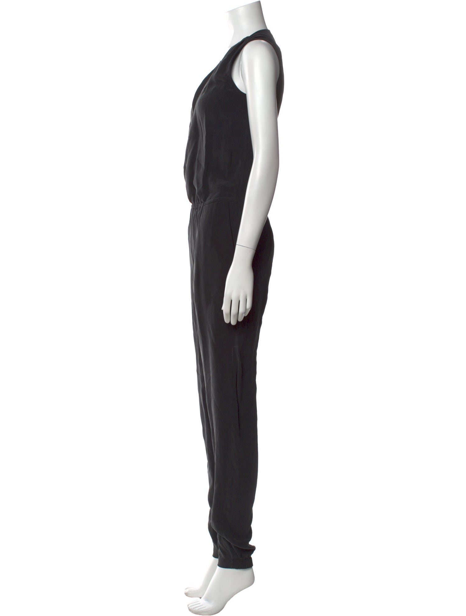 Rebecca Minkoff Silk V-Neck Jumpsuit