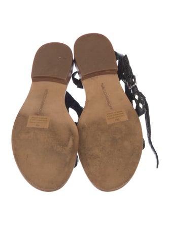 Rebecca Minkoff Leather Studded Accents Gladiator Sandals