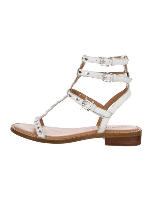 Rebecca Minkoff Leather Studded Accents T-Strap Sandals
