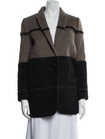 Rebecca Minkoff Wool Colorblock Pattern Coat