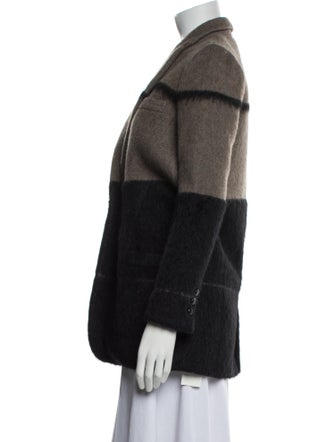 Rebecca Minkoff Wool Colorblock Pattern Coat