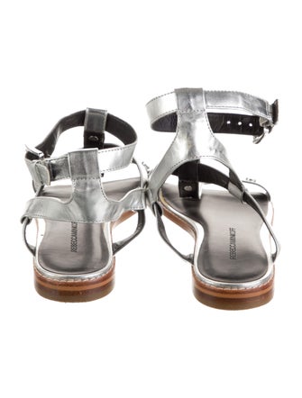Rebecca Minkoff Leather Studded Accents T-Strap Sandals