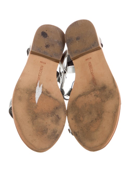 Rebecca Minkoff Leather Studded Accents T-Strap Sandals