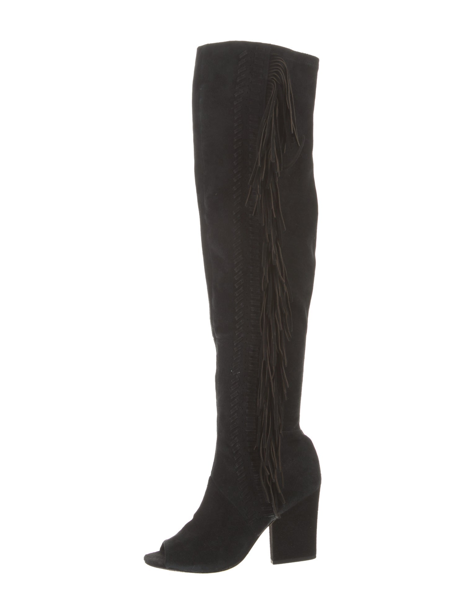 Rebecca Minkoff Suede Fringe Trim Accent Boots