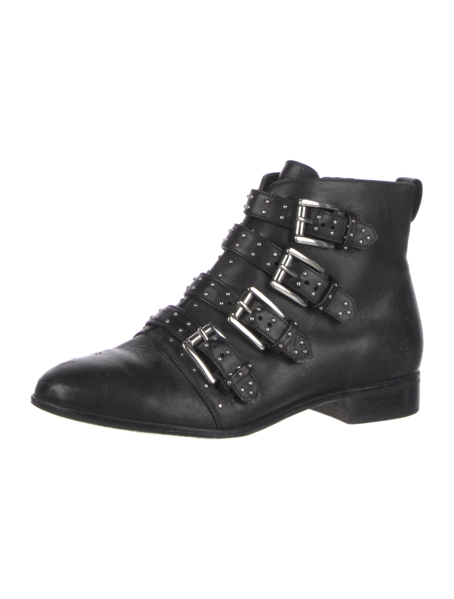 Rebecca Minkoff Leather Studded Accents Combat Boots