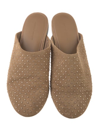 Rebecca Minkoff Suede Studded Accents Mules