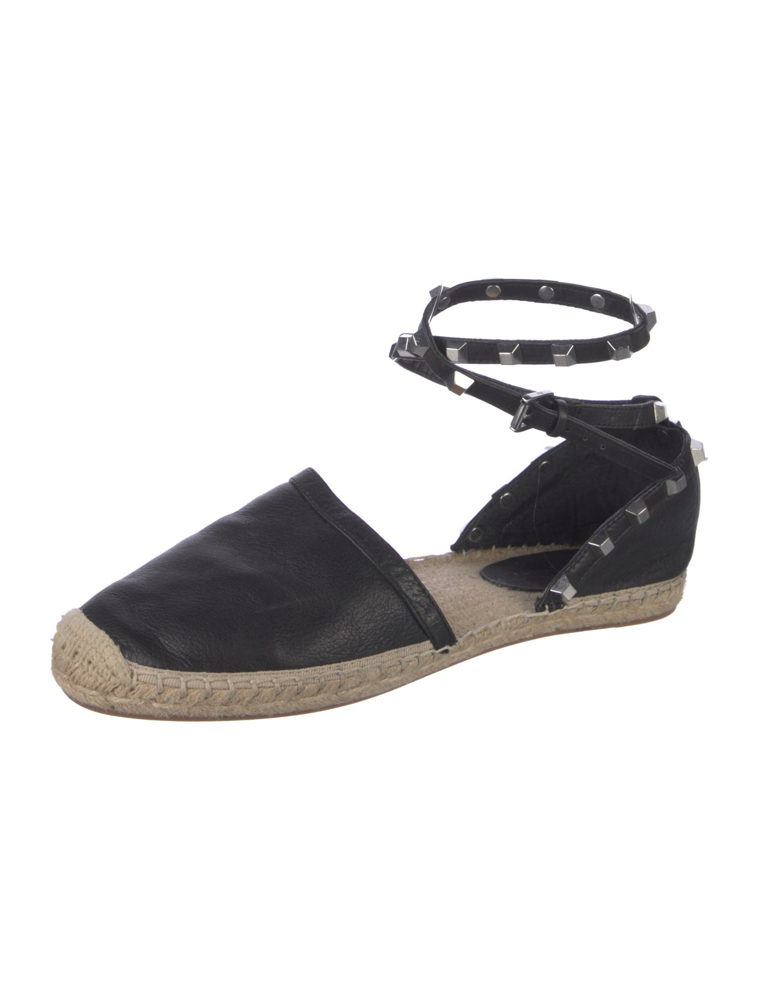 Rebecca Minkoff Leather Studded Accents Espadrilles