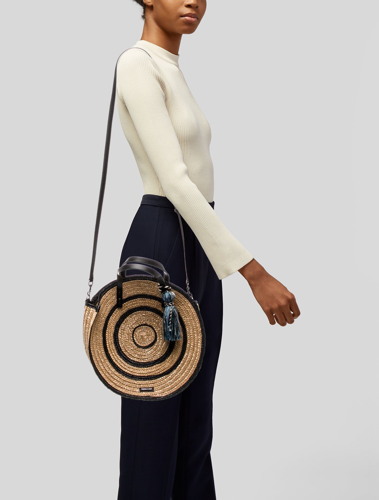 Rebecca Minkoff Straw Top Handle Bag