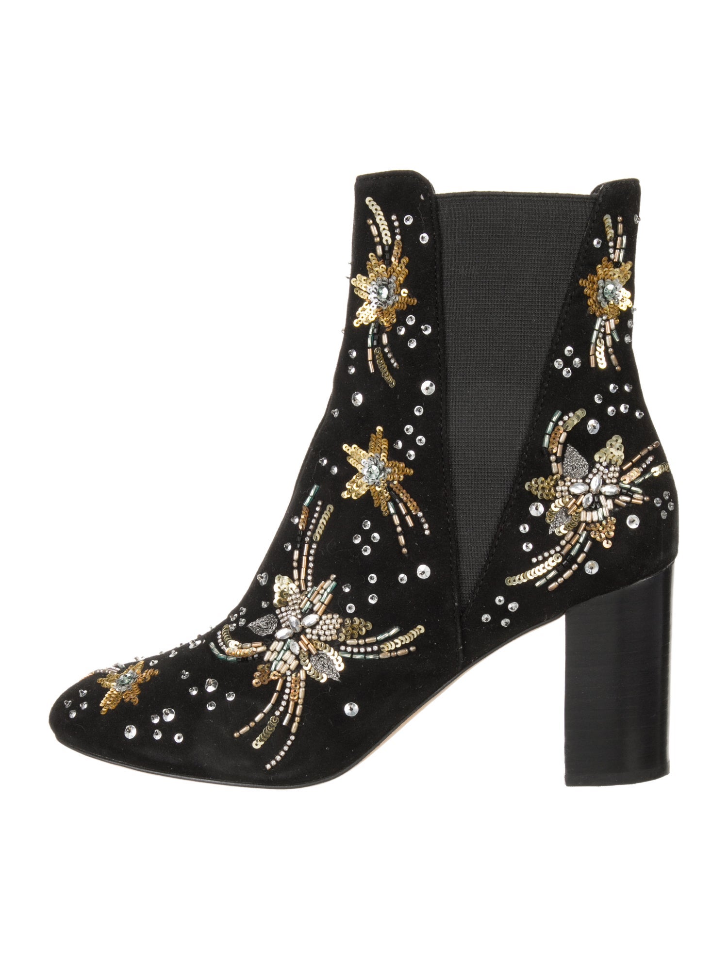 Rebecca Minkoff Suede Animal Print Chelsea Boots