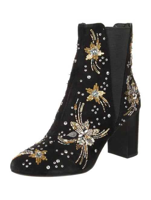 Rebecca Minkoff Suede Animal Print Chelsea Boots