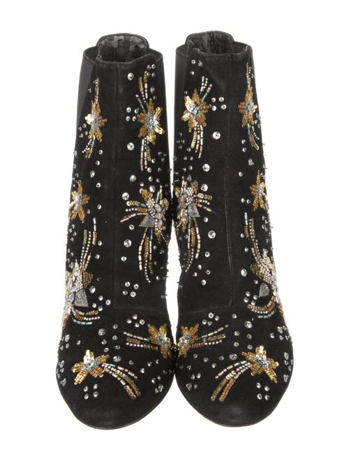 Rebecca Minkoff Suede Animal Print Chelsea Boots