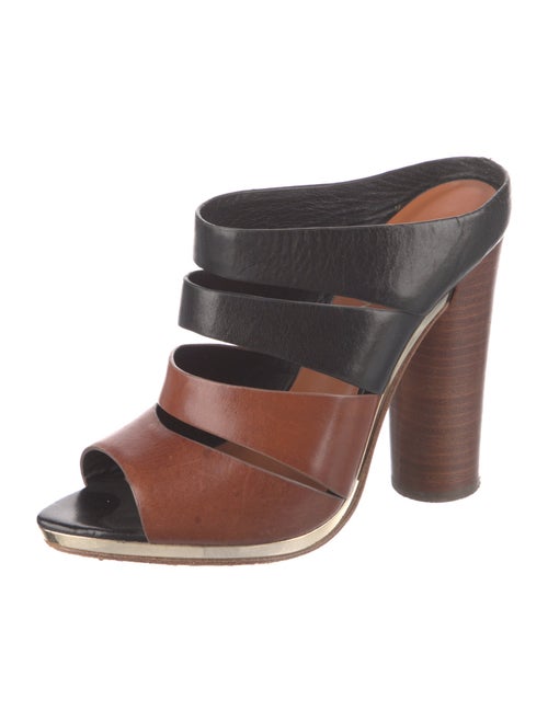 Rebecca Minkoff Leather Colorblock Pattern Slides