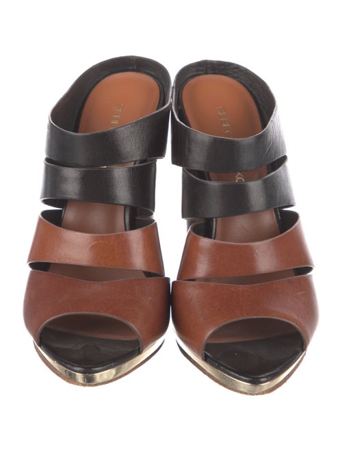 Rebecca Minkoff Leather Colorblock Pattern Slides