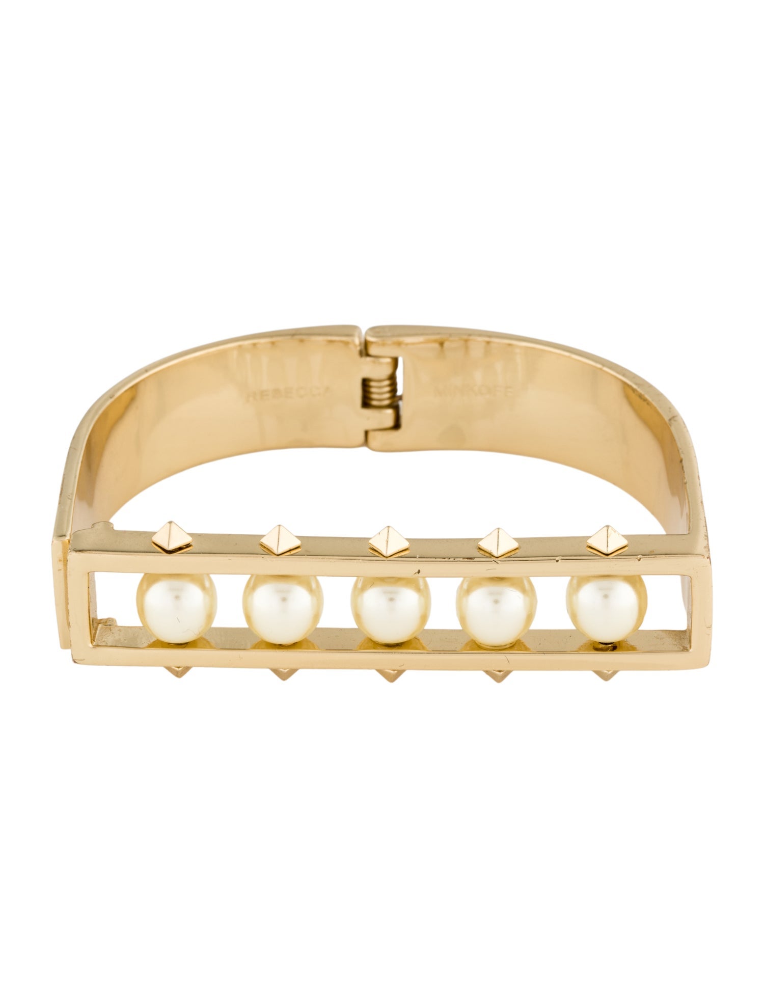 Rebecca Minkoff Faux Pearl U-Band Bracelet