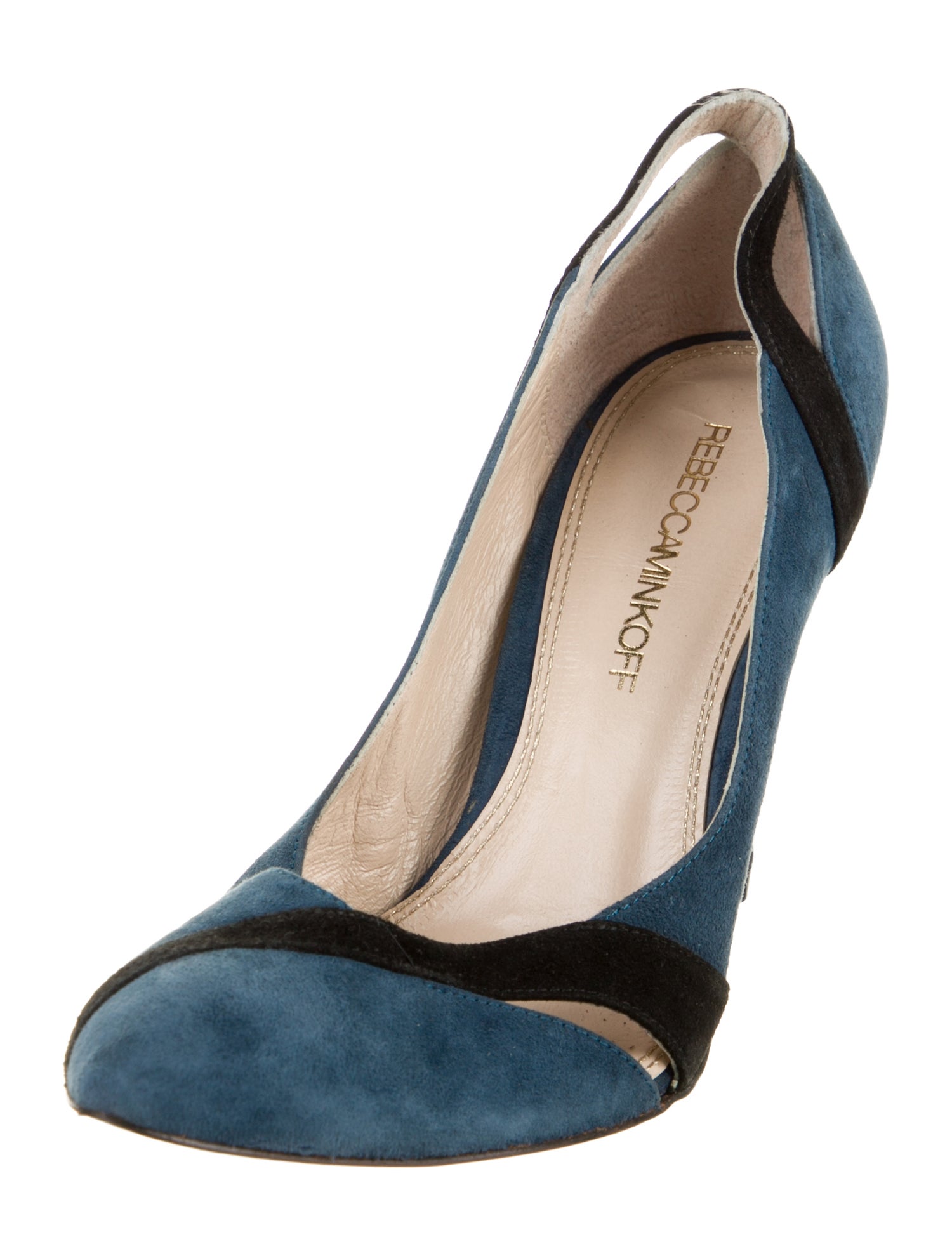 Rebecca Minkoff Suede Colorblock Pattern Pumps