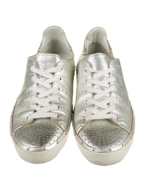 Rebecca Minkoff Leather Colorblock Pattern Sneakers