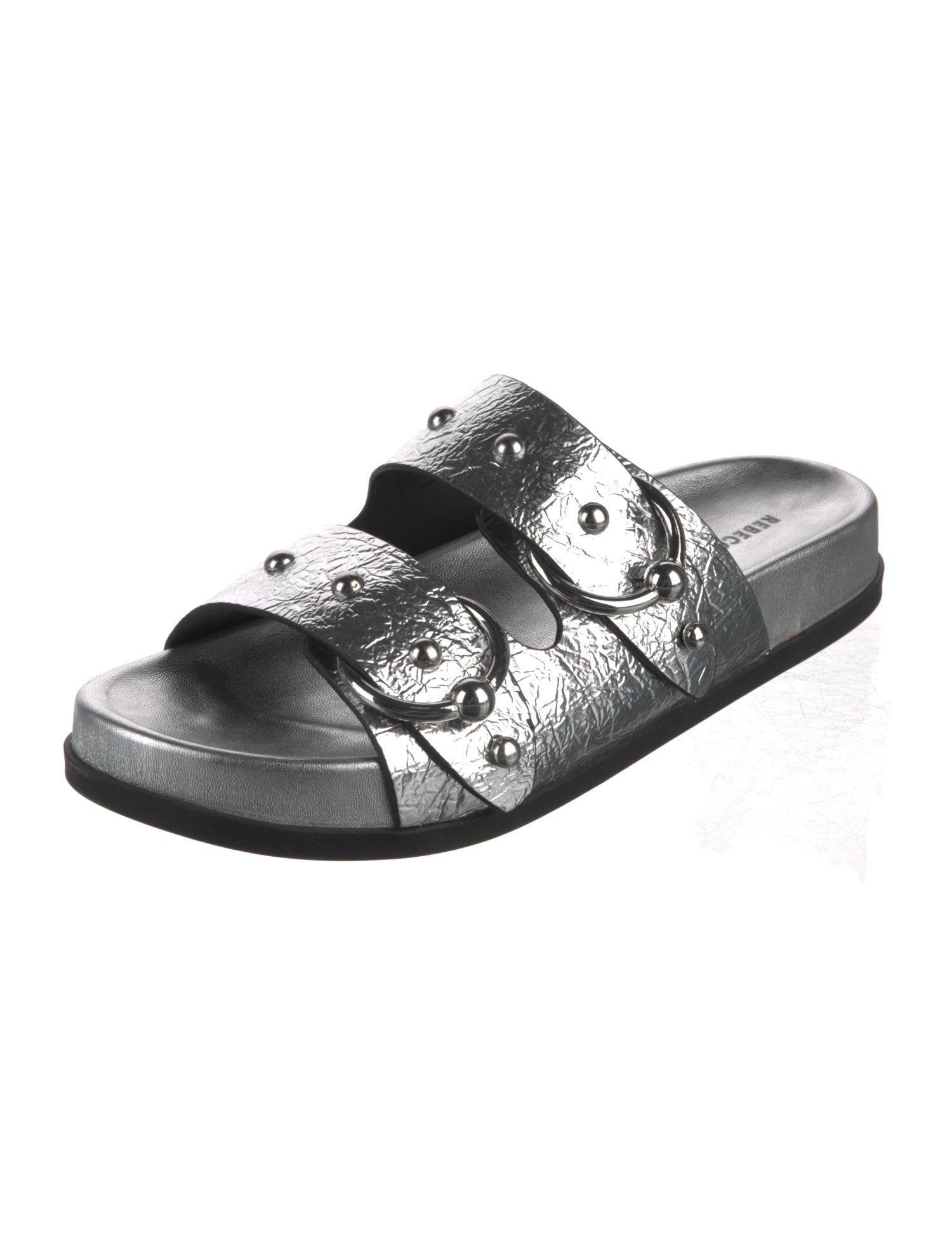 Rebecca Minkoff Leather Studded Accents Slides w/ Tags