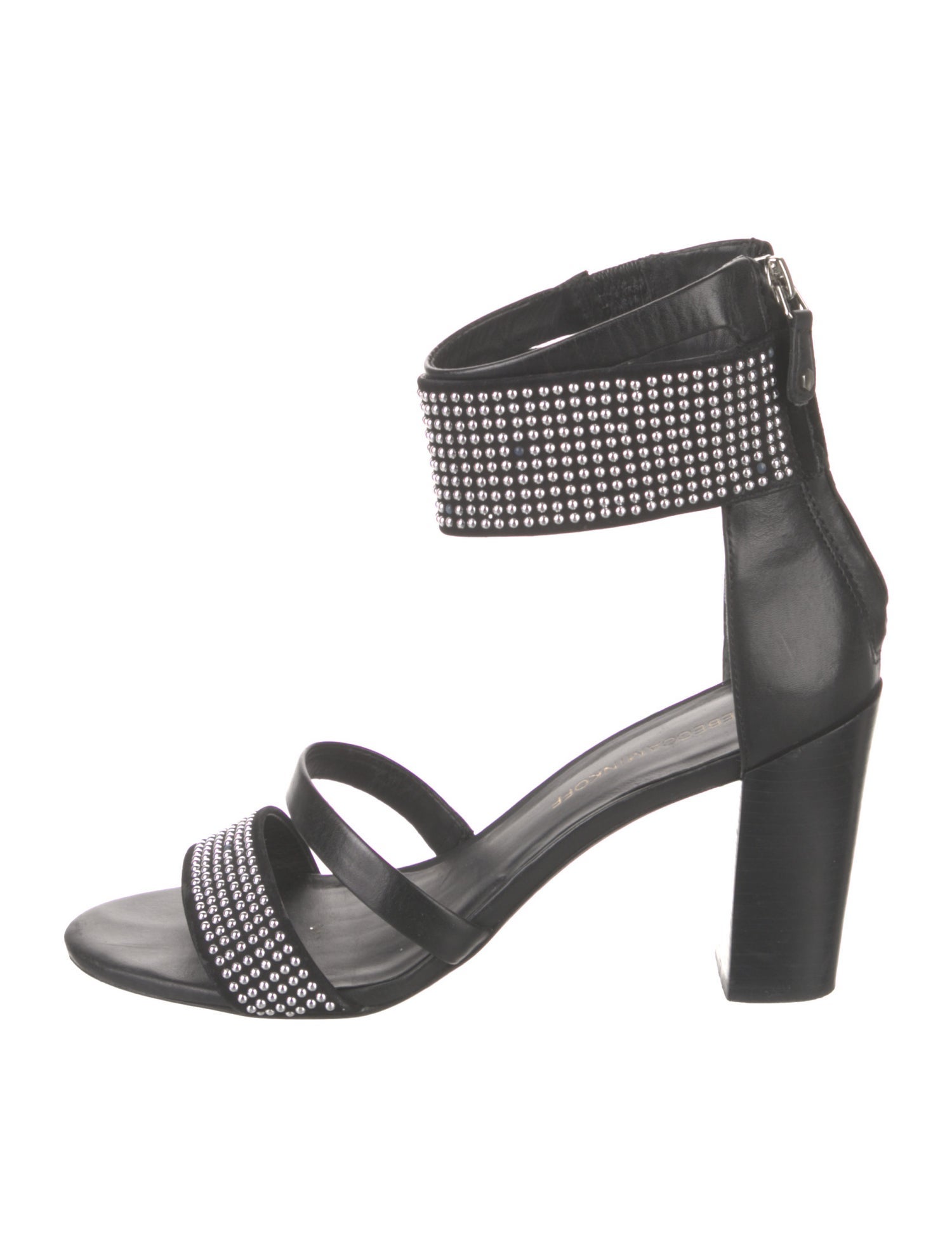 Rebecca Minkoff Leather Studded Accents Sandals