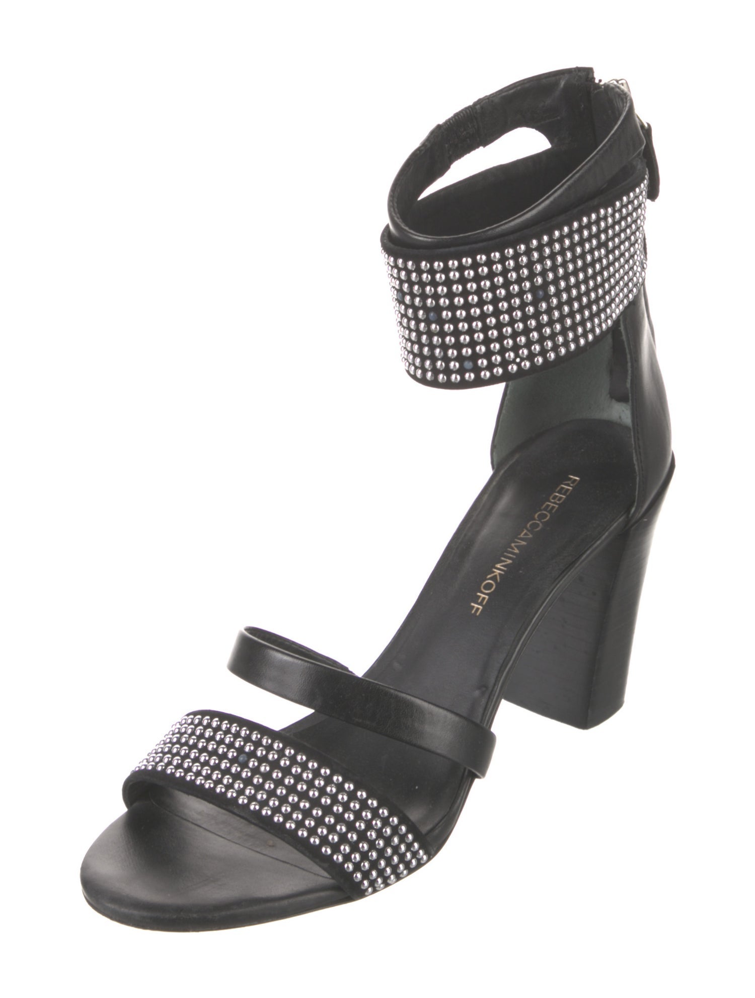Rebecca Minkoff Leather Studded Accents Sandals