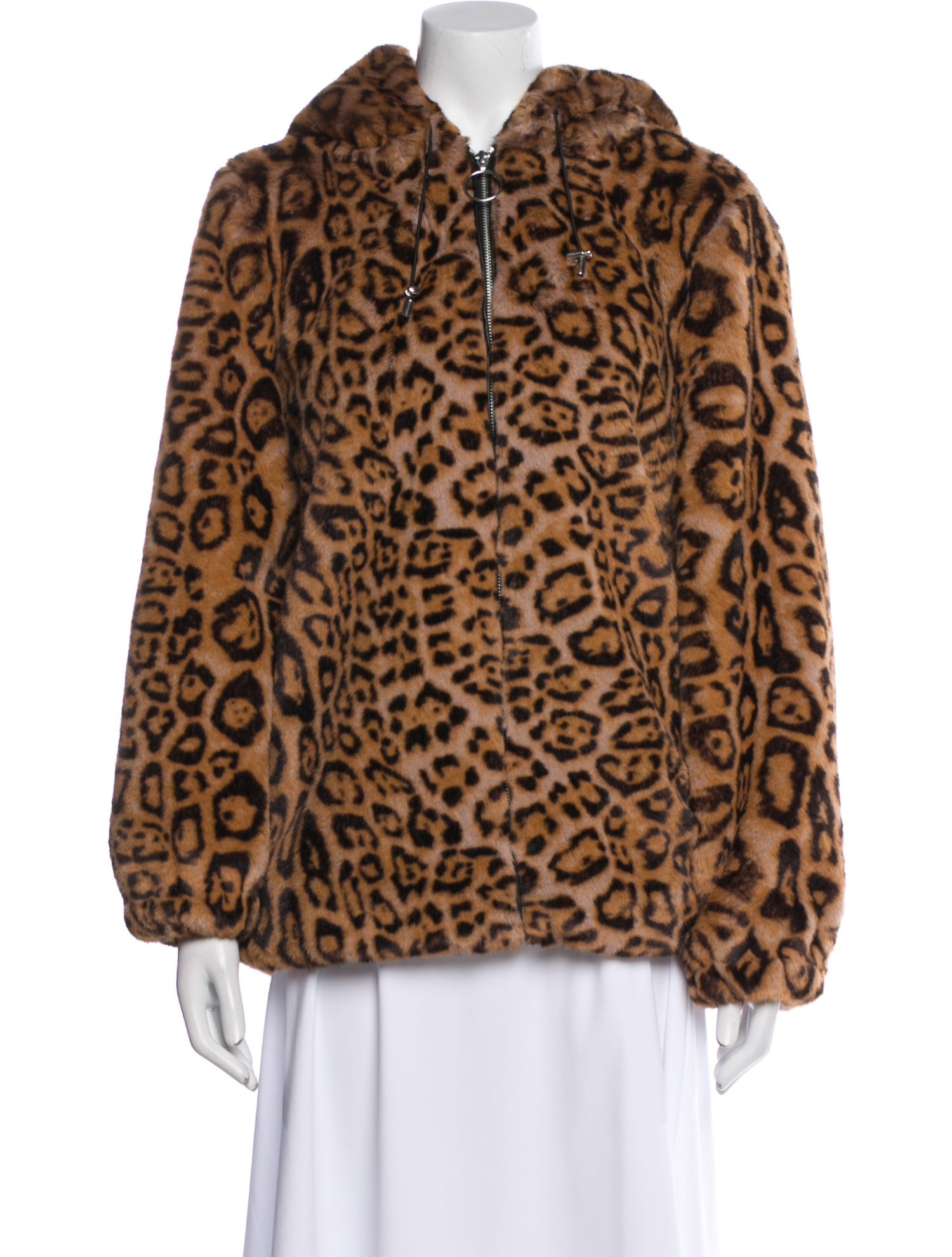 Rebecca Minkoff Animal Print Faux Fur Jacket
