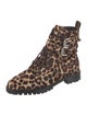 Rebecca Minkoff Ponyhair Animal Print Combat Boots