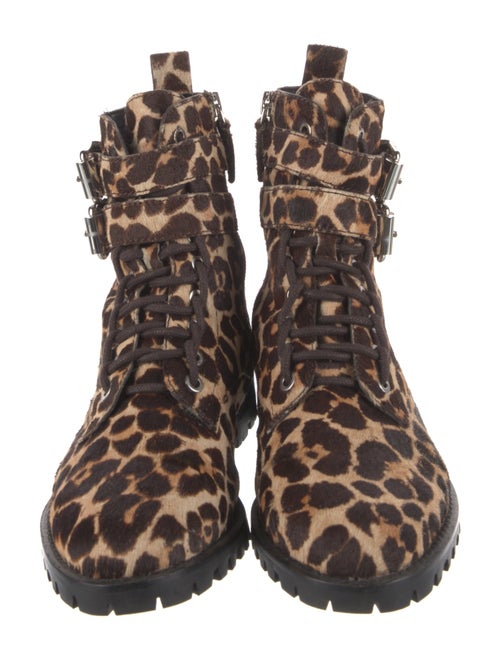 Rebecca Minkoff Ponyhair Animal Print Combat Boots