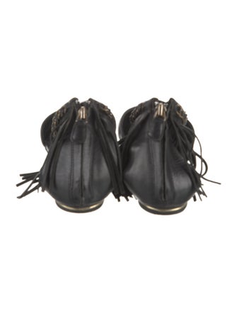 Rebecca Minkoff Leather Chain-Link Accents D'Orsay Flats