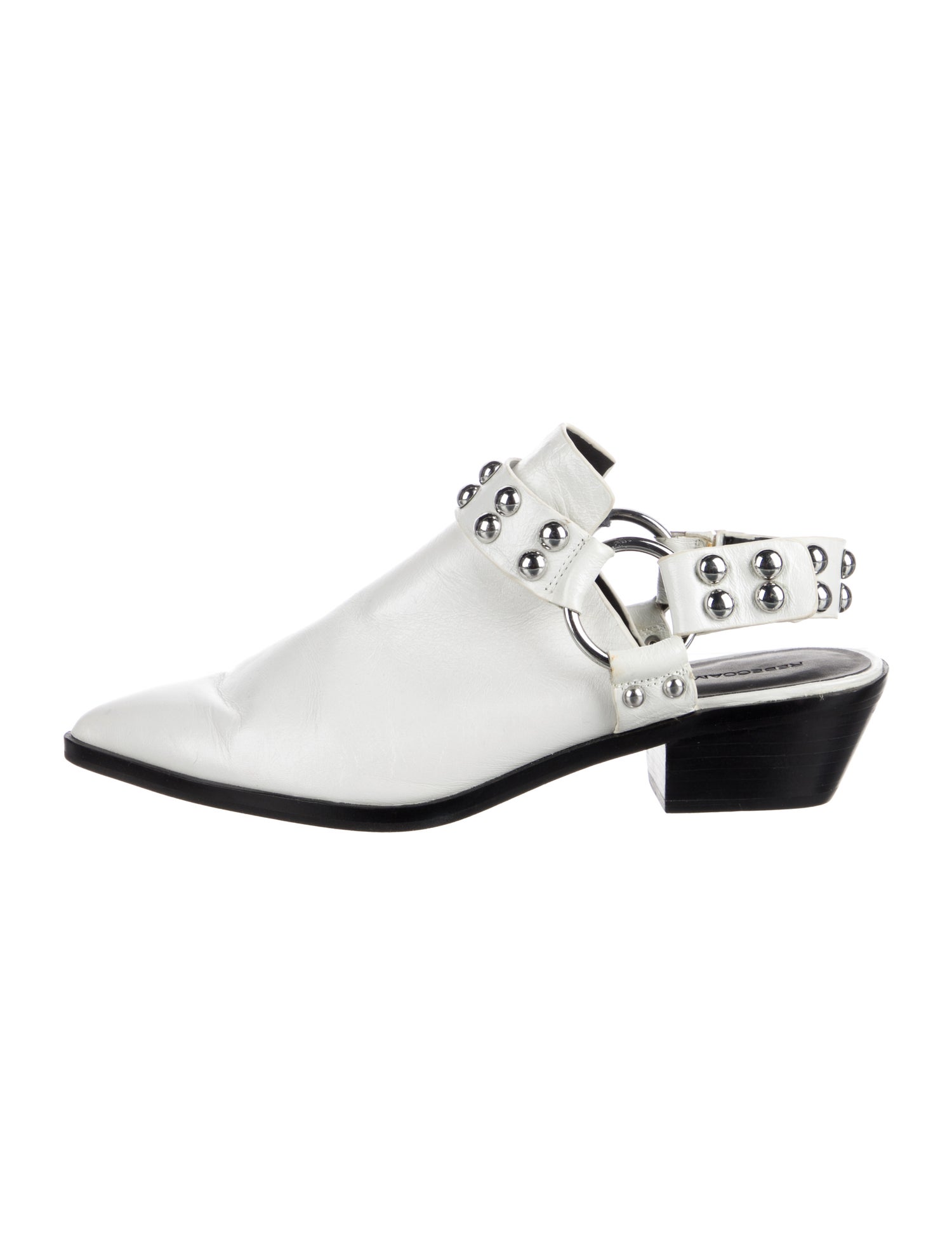 Rebecca Minkoff Leather Studded Accents Mules