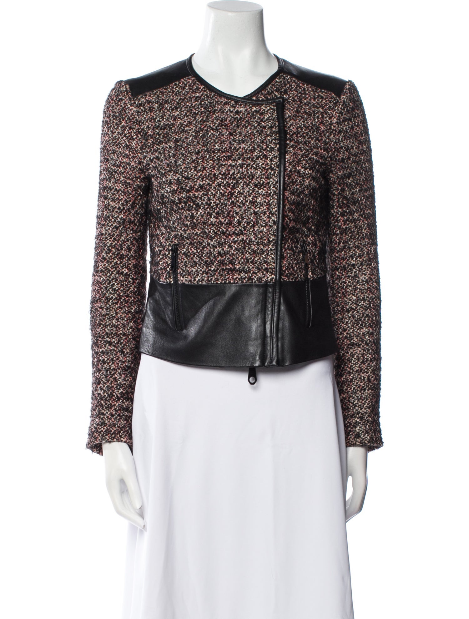 Rebecca Minkoff Tweed Tweed Pattern Evening Jacket