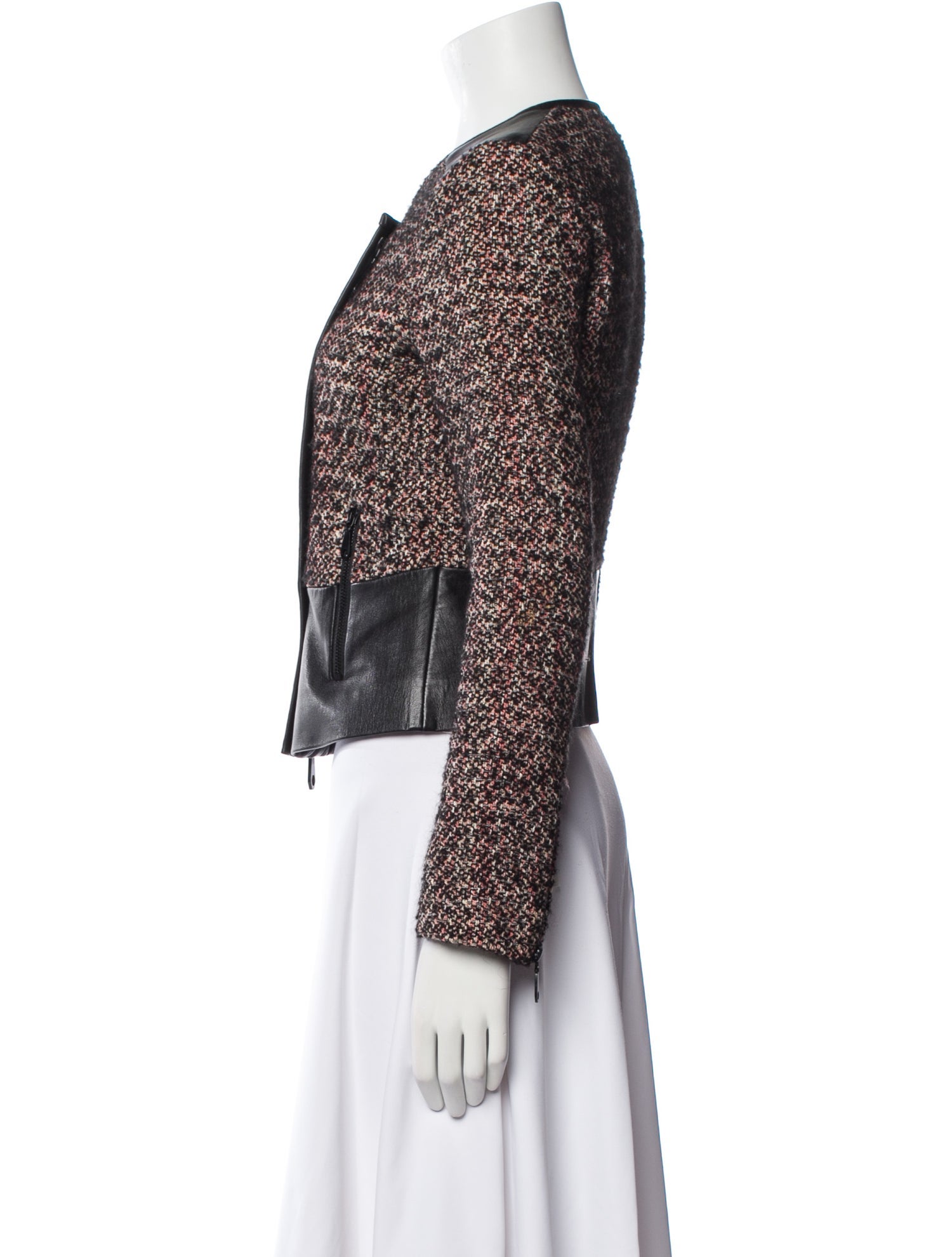 Rebecca Minkoff Tweed Tweed Pattern Evening Jacket