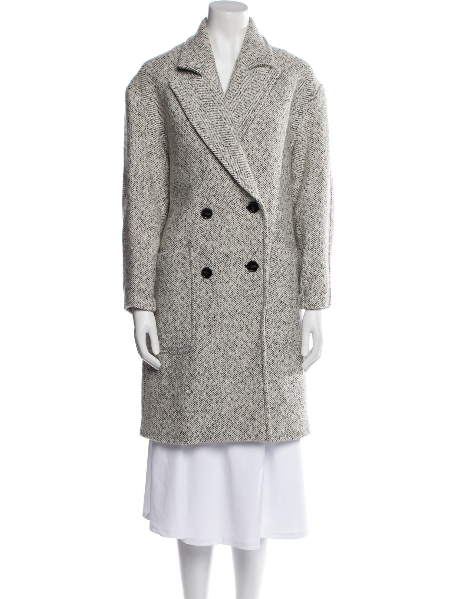 Rebecca Minkoff Tweed Pattern Trench Coat